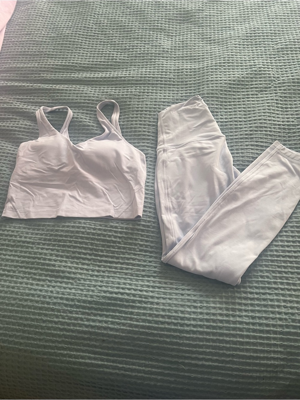 Lululemon Align High Rise 25” leggings and Align Tank Top Pastel Blue